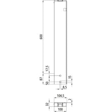 T50 rear corner stanchion, aluminum, 600 mm, R, bolt-on