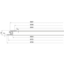 Ball race KLK 750N, undrilled, 30 kN, 750 mm