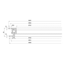 Ball race KLK HE5, hole pattern 2, 50 kN, 880 mm