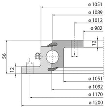 Ball race KDL 900-7W, undrilled, 250 kN, 1200 mm