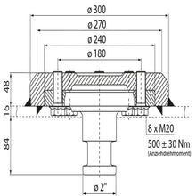2" kingpin KZ 1516, complete, 16/48 mm, D-value 170 kN