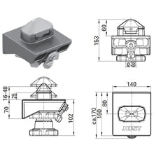 Container interlock F 17 SKA-70 V for container chassis