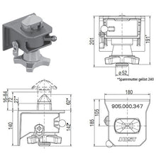 Container lock VA 01 SK, for container chassis