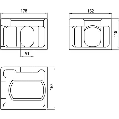 Corner fitting CC 298 TR f. freight containers