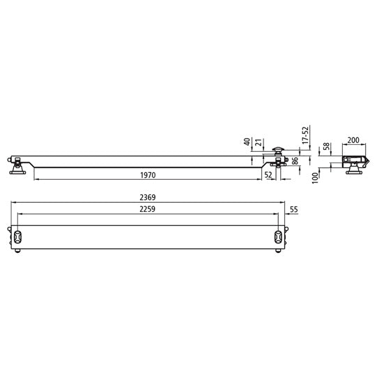 Cross member QT 200 V 410.081.000 for swap-body vehicles