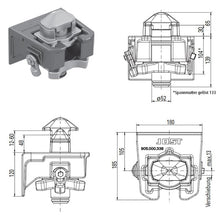 Container interlock FD 02 SK-RV, for container chassis