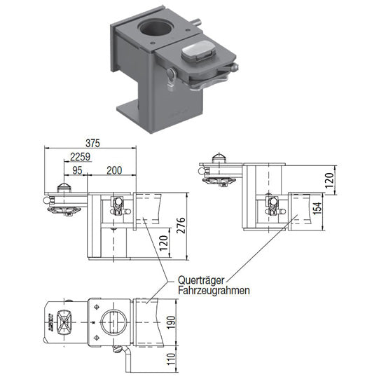HVC 120 height adjustment, R, f. swap-body vehicles