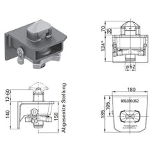 Container interlock F 02 SK-RV, for container chassis