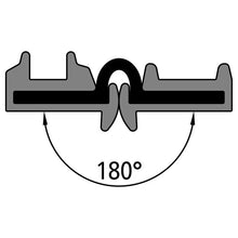 Stånggångjärn, anodiserad aluminium, mått H=29 mm, L=2700 mm