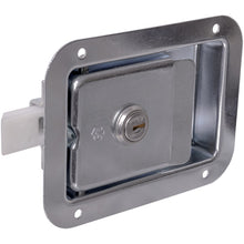 Built-in door lock, SS, w/ lock, plastic wedge