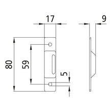 Ctr ret., SS, acc. f. built-in door locks