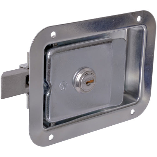Built-in door lock, SS, w/ lock, wedge, SS