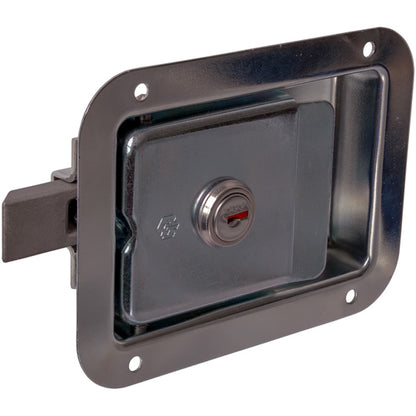 Built-in door lock, galvanised, w/ lock, SS wedge