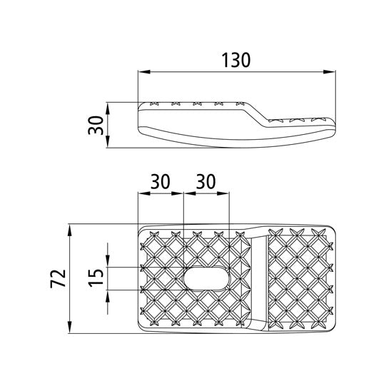 Substructure bracket, galvanised stl., f. heavy superstructure