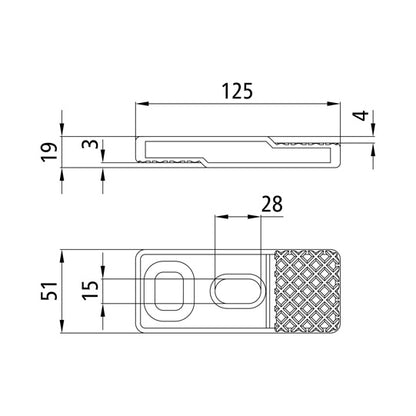 Substructure bracket, galvanised stl., f. light superstructure