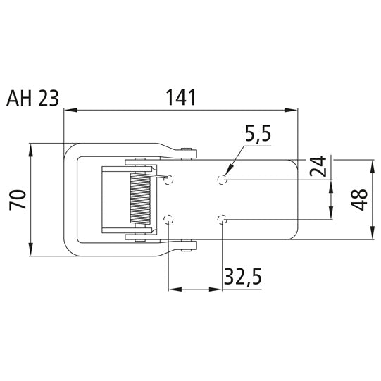 Eccentric lock, galvanised stl.