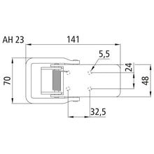 Eccentric lock, galvanised stl.