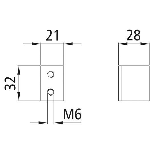 Screw-on locking pocket, left=right, galvanized steel