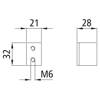 Screw-on locking pocket, left=right, galvanized steel