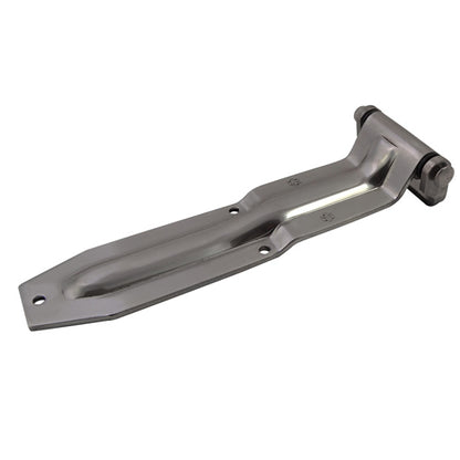 Rear door hinge, stainless, L 332.5mm, W 100/77mm, H 40mm