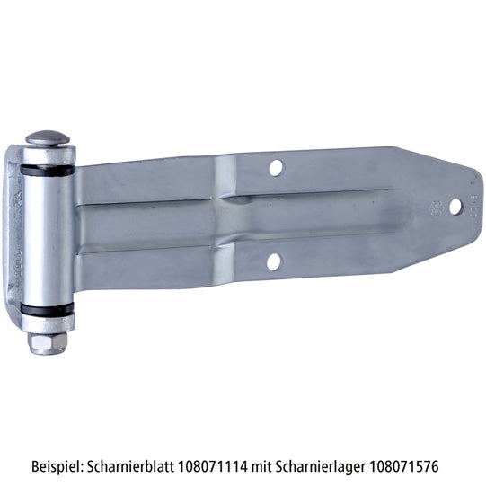 Hinge leaf, galvanised, L 256 mm, W 66/65 mm, H30 mm