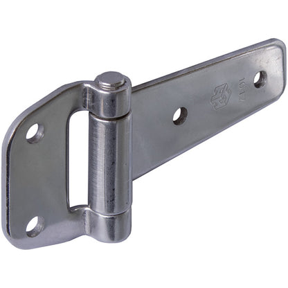 Side door hinge, SS, L 140 mm, W 39/63 mm, H9 mm