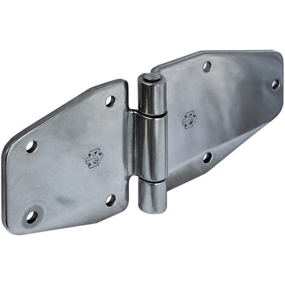 Side door hinge, SS, L 208 mm, W 80 mm, H10 mm