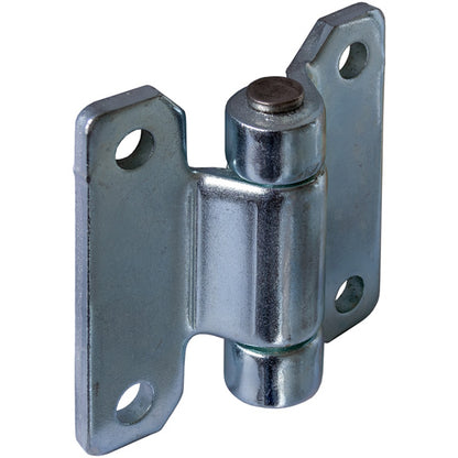Side door hinge, galvanised, L 60 mm, W 44/59 mm, H9 mm