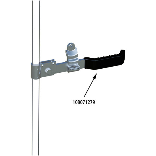 Hand lever flat, galvanised stl., 334 mm long, f. Ø 22/27 mm