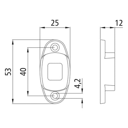 Rubber holder, aluminum, f. door ret.