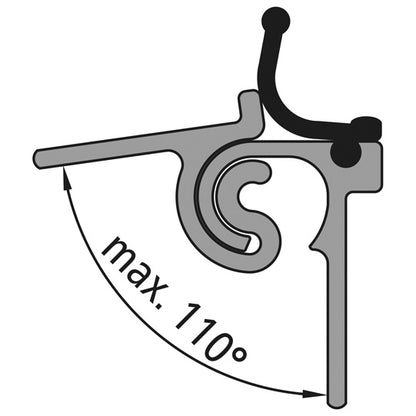 Rod hinge, anodised aluminium, H30 mm, L 4000 mm, 2-part