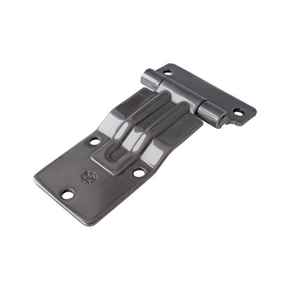 Furniture trolley hinge, stainless, L 172 mm, W 62/96 mm, H11 m