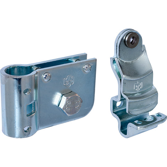 Hand lever lock. set, galvanised, f. Ø 27 mm espagnolette bar