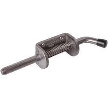 Spring bolt w/ screw-on plate, SS, long bolt
