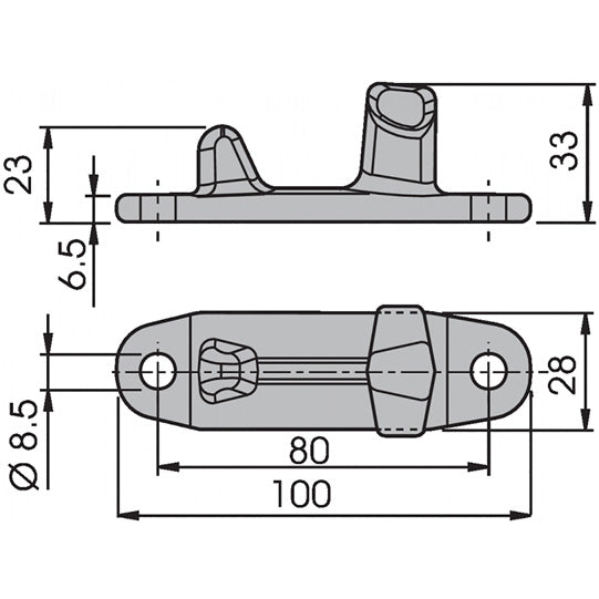 Ctrholder, SS, Ø 16 mm rotating rod