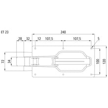 Flat bolt catch, galvanised, 035412182