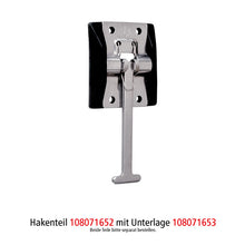 Door ret., hook section, SS, 122 mm