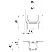 Tube guide, SS, w/ base, f. Ø 22/27 mm espagnolette bar