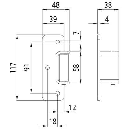 Counterholder, stainless, for closure 108071261