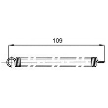 Return spring 109 mm, SS, f. espagnolette locks