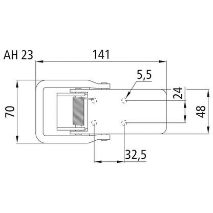 Eccentric lock, stainless steel