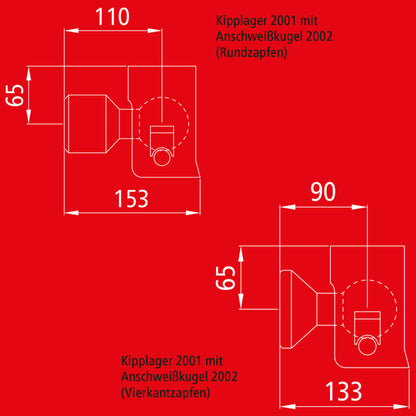 Lutande lager 2001 Kula Ø 60 mm Insexstifthål 19/19 mm