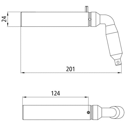 Hylsstift 3004/8004, 24/24 mm, 1-poligt lås, stål/zink/nickel