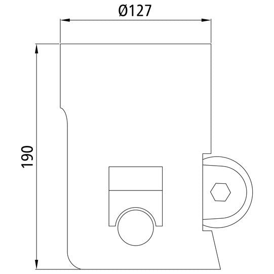 Vipplager 4001 Kula Ø 100 mm, stifthål 32/28 mm