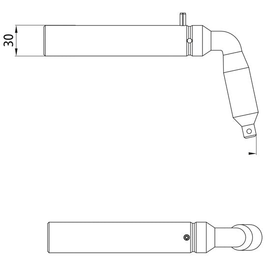 Socket pin 4004/9004, 30/30 mm, 1-pin lock., stl./zinc/nickel