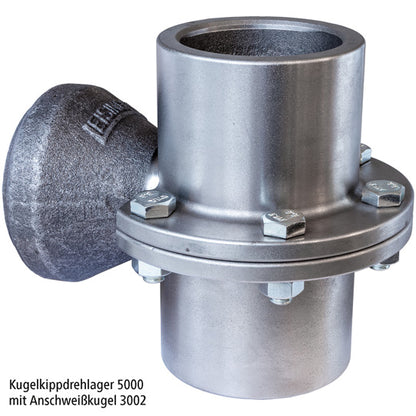 Ball swivel bearing 5001, f. ball Ø 80 mm, raw stl.