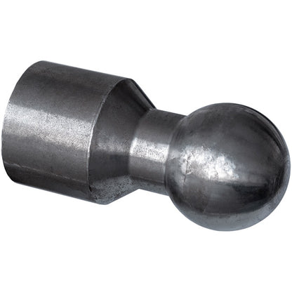 Weld-on ball 1002, ball Ø 43 mm, w/ round spigot, raw stl.
