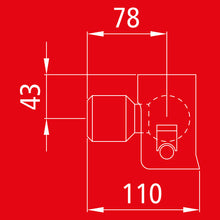 Tilt bearing 1001, L, raw, ball head Ø 45 mm, w/ Durethansch.