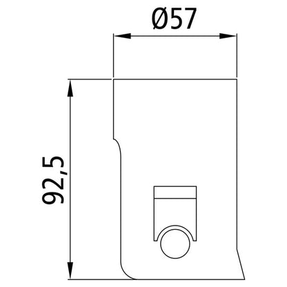 Tilt bearing 1001, L, raw, ball head Ø 45 mm, w/ Durethansch.