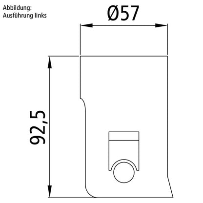 Tilt bearing 1001, R, raw, ball head Ø 45 mm, w/ Durethansch.